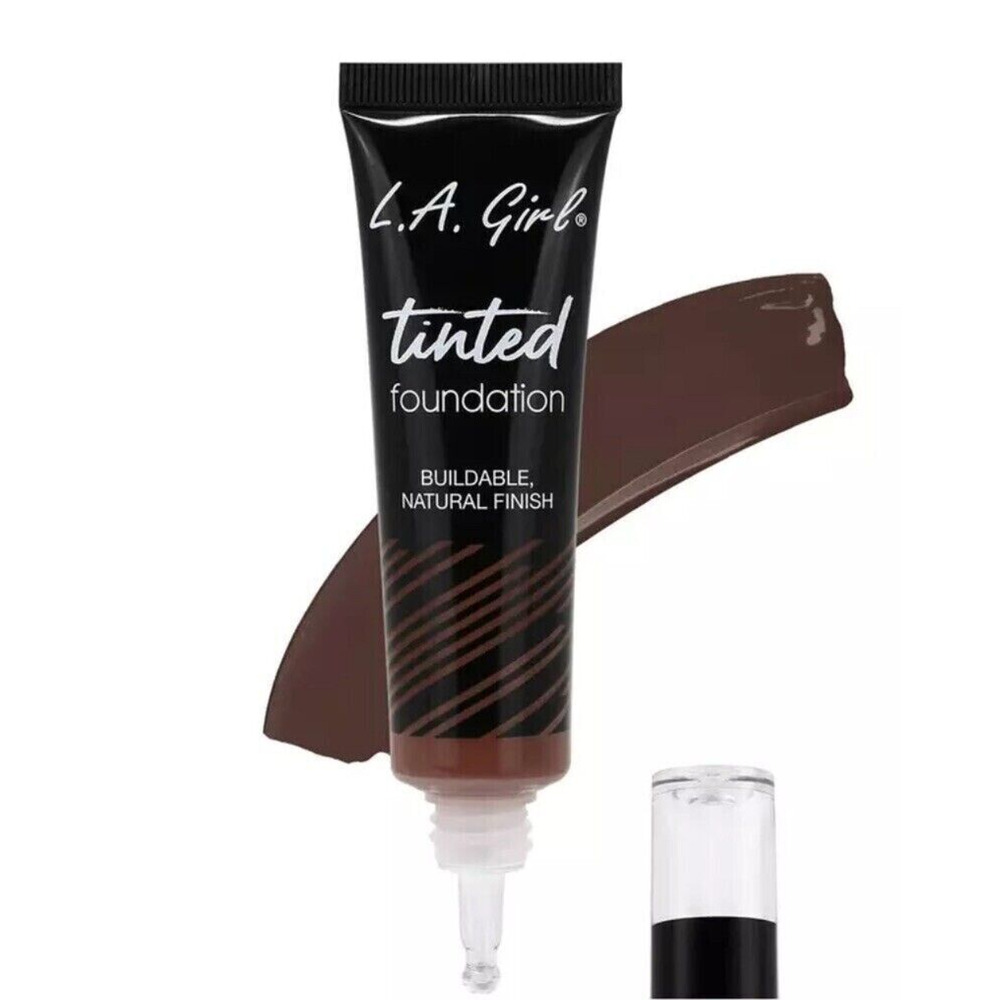 L.A. Girl‎ Tinted Foundation, Ebony Glm772, Buildable Natural Finish, 1 fl oz